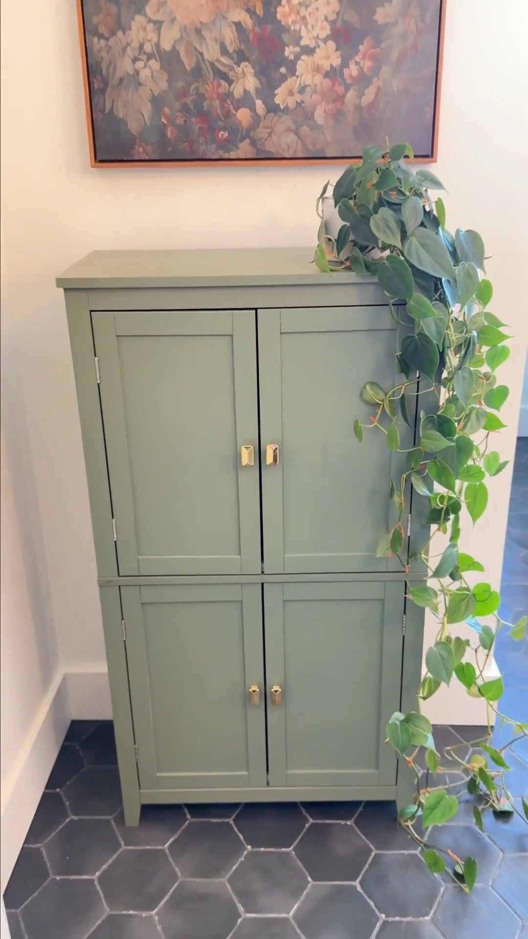 A little color + a lot of storage = one of my favorite bathroom upgrades. 🤎

This green cabinet adds so much character to the space while keeping everything tucked away and organized. I love how it has that custom, almost built-in feel without needing an actual renovation.

It’s one of those pieces that makes the room feel instantly more finished—and I’m always here for decor that looks beautiful and serves a purpose. ✨

#LTKHome #LTKmomlife #LTKdayinmylife