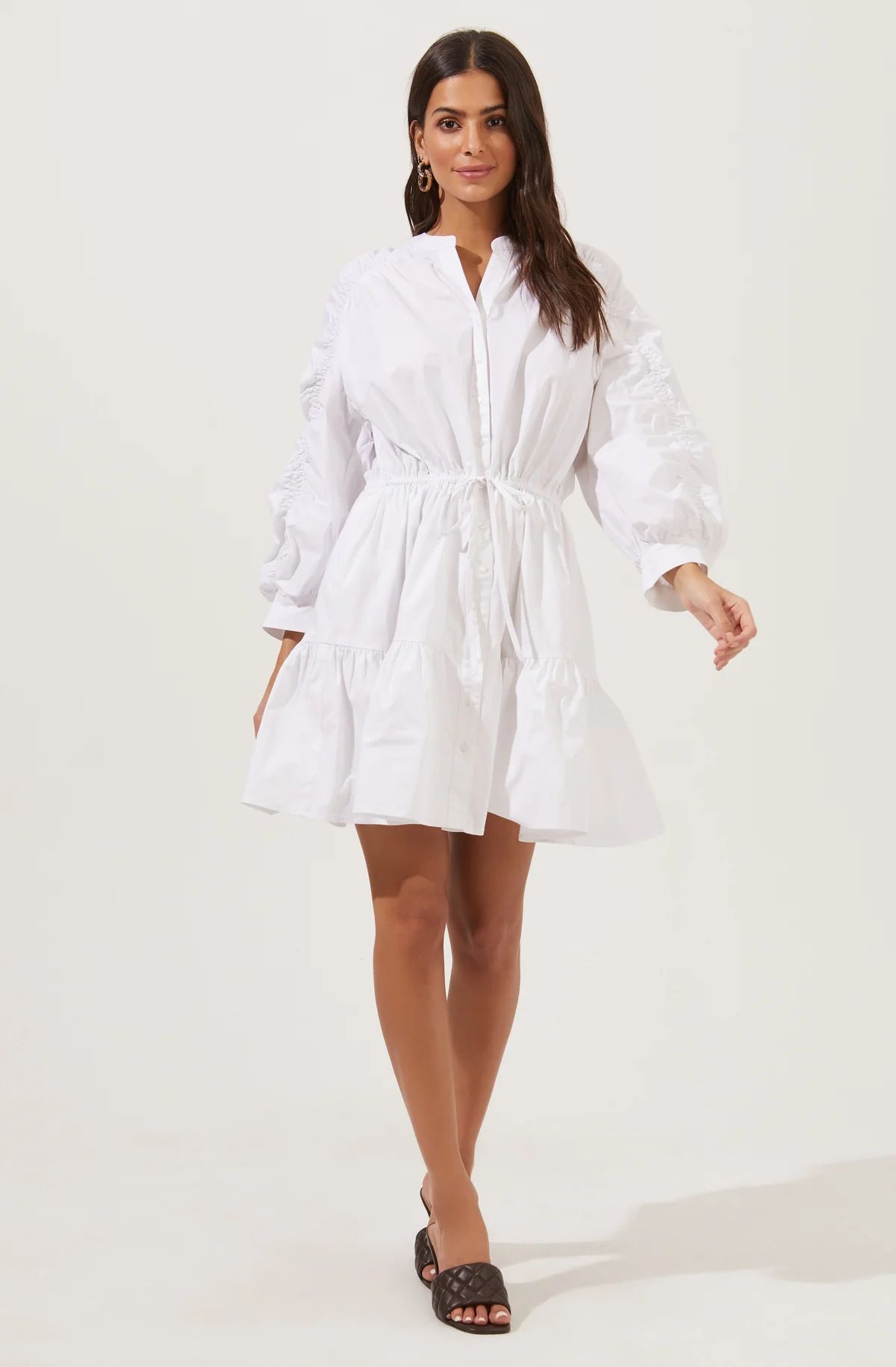 Ruched Long Sleeve Dress | ASTR The Label (US)