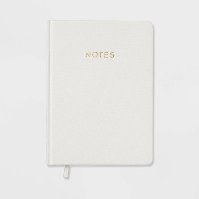 240 Sheet College Ruled Journal 7.75"x5.5" Cream Linen - Threshold™: Hard Cover, Acid-Free, Rounded Corners, All Ages | Target