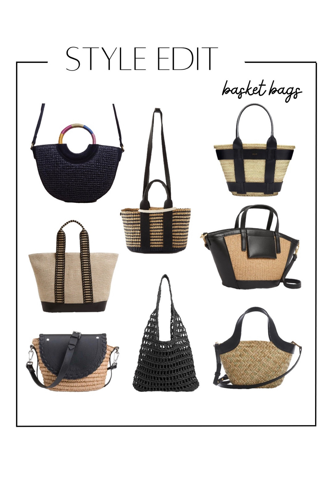 Basket bags are a style classic that come around every spring summer. This is an edit of the chicest black basket bags on the high street (plus a couple of designer ;))

Spring style, spring accessories, summer bag, bag for summer, summer style  

#LTKunder100 #LTKitbag #LTKSeasonal