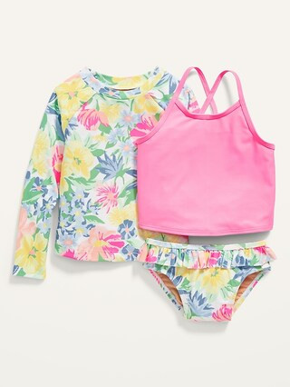 3-Piece Rashguard Swim Set for Toddler Girls | Old Navy (US)