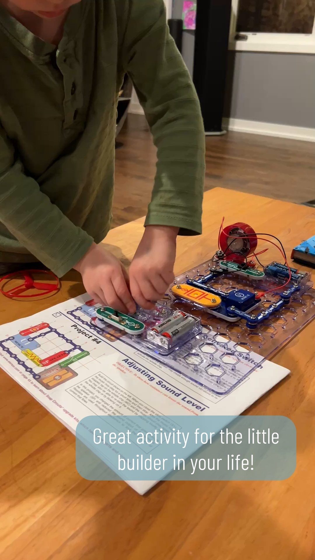 These snap circuits are very cool (even for me as the adult). The “experiments” themselves are very cool, but so is what and how they are learning. My son can’t read yet, but he can follow the pictures and listen to the directions or science behind what’s going on. After several months of play he often prefers to try and make his own circuit!

#LTKmomlife #LTKKids #LTKFindsUnder50