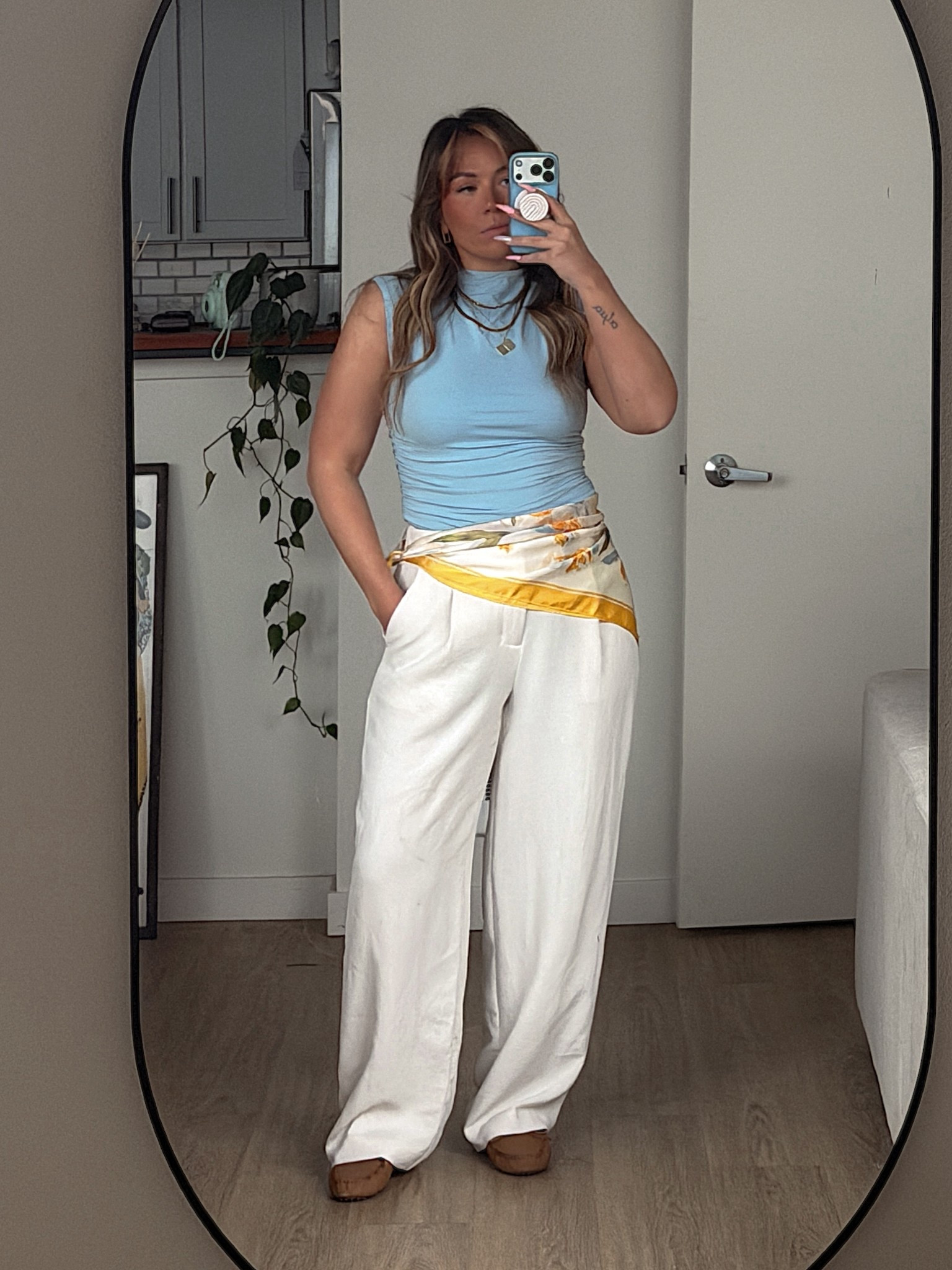 top - abercrombie
pants - target
scarf - amazon
mocs - minnetonka

#LTKootd #LTKWorkwear