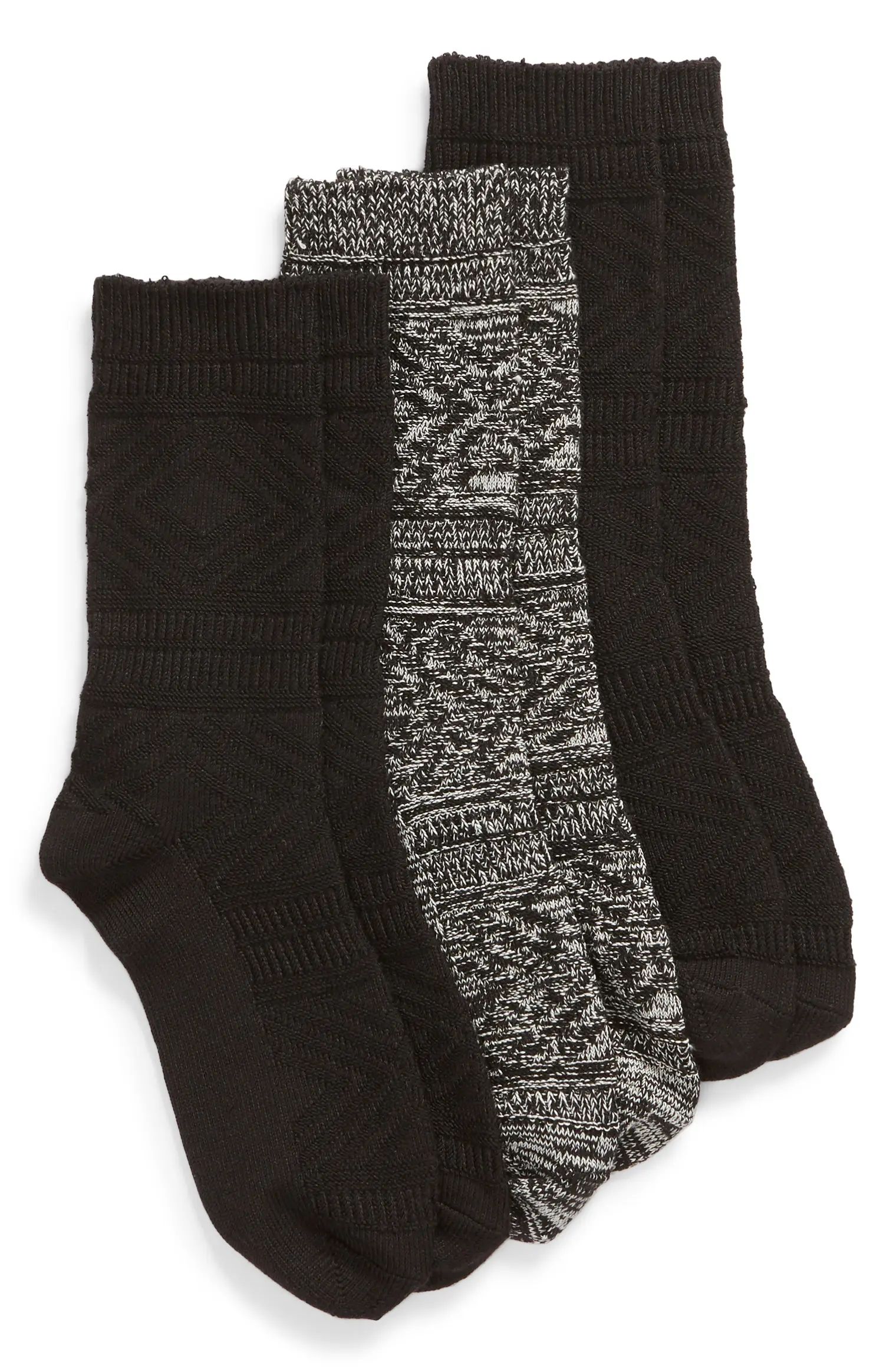 3-Pack Supersoft Diamond Cable Knit Boot Socks | Nordstrom