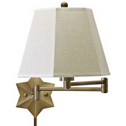 Brass Star of the Show Plug-In Swing Arm Wall Lamp | Lamps Plus