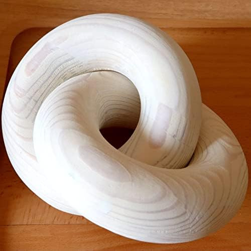 HMASYO Wood Knot Decor, Large 2-Link Wood Chain Link Decorative Object Hand Carved Pine Wood Knot... | Amazon (US)