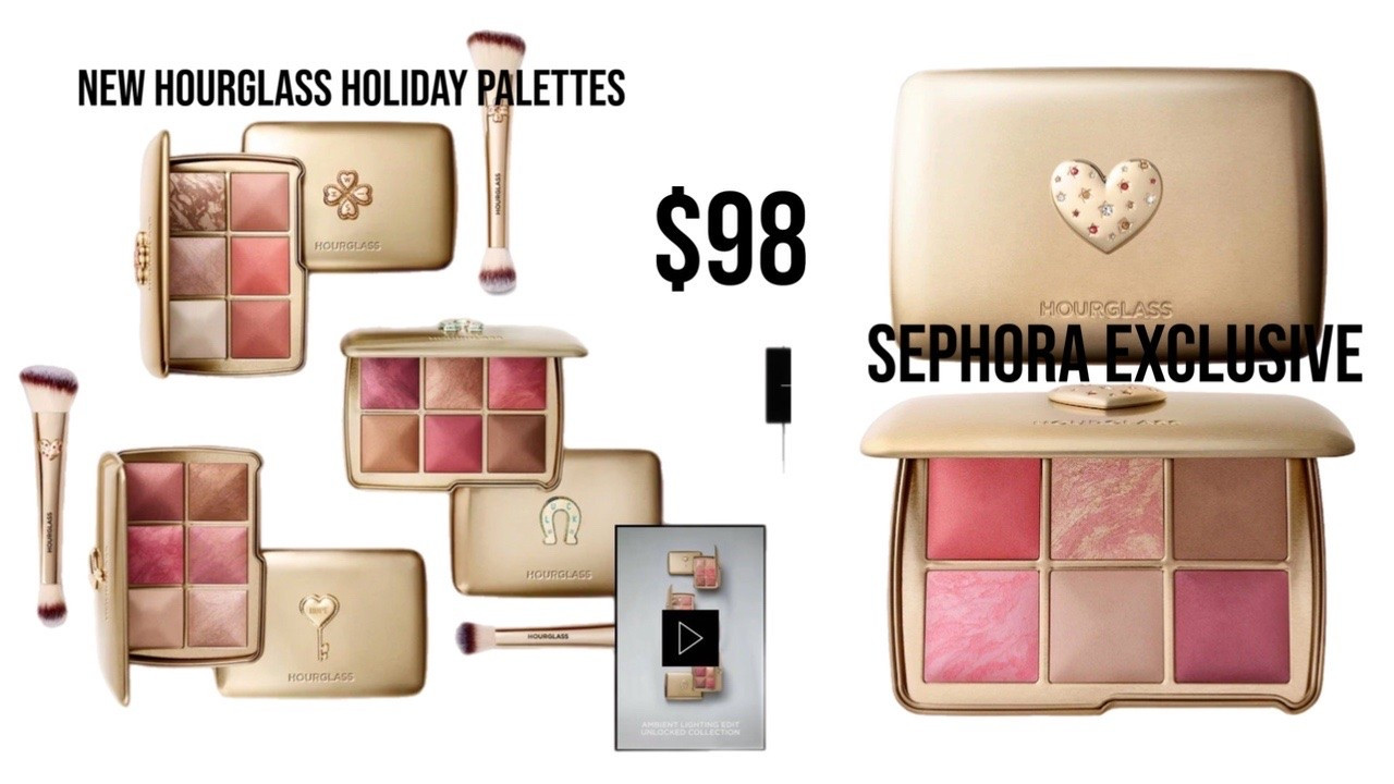 New Hourglass Holiday Palettes.  Are here! $98. For 6 Shades of Blush, Bronzer, Highlight and Finishing.  Each in a collection case, that can be personalized,
On the site.  Sephora has one exclusive to them only online and on the app. Also, a new collectors brush. Sold separately:) Holiday is definitely here💕

#LTKSeasonal #LTKOver40 #LTKBeauty