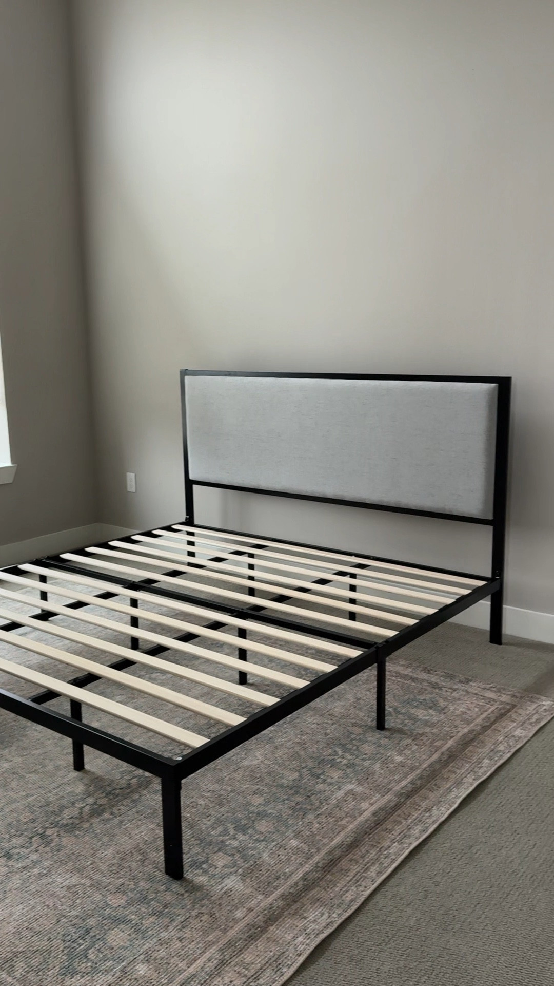 King size bed frame!! #LTKhome #LTKbed #LTKbedframe 