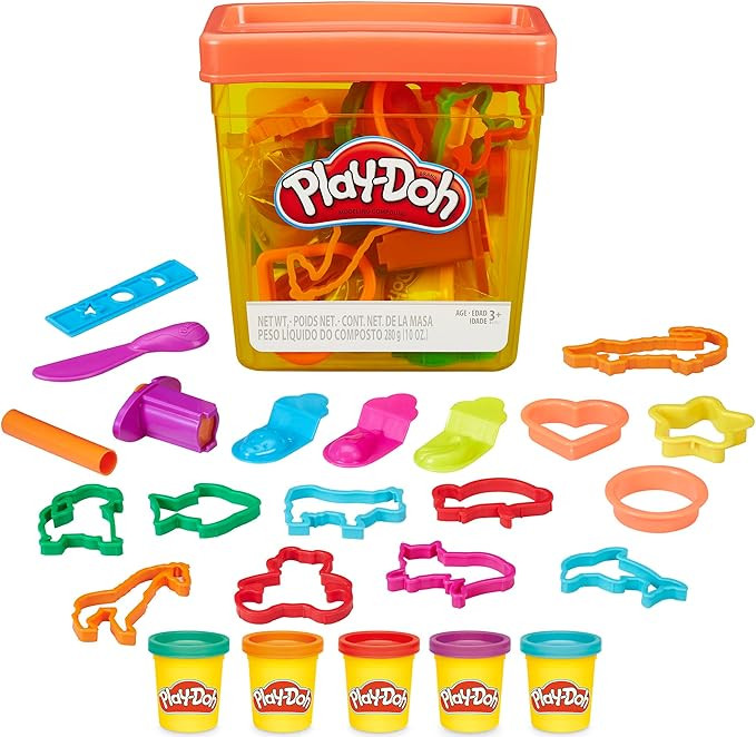 Play-Doh Fun Tub Set, 19 Accessories & Reusable Storage Container, Preschool Toys, Kids Arts & Cr... | Amazon (US)