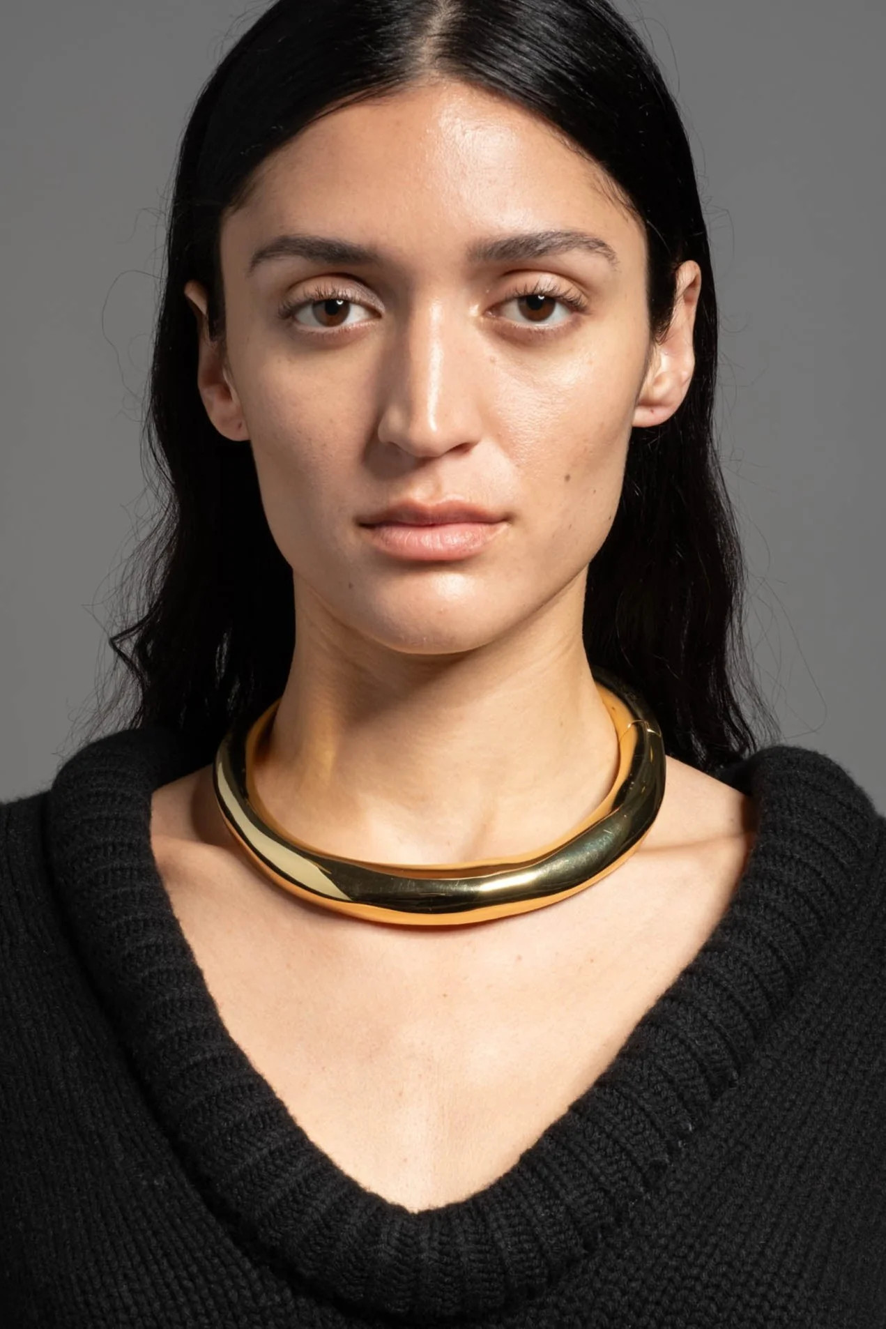 Metal Hinge Collar | 14K Gold Plated Collar Necklace | Alexis Bittar | Alexis Bittar