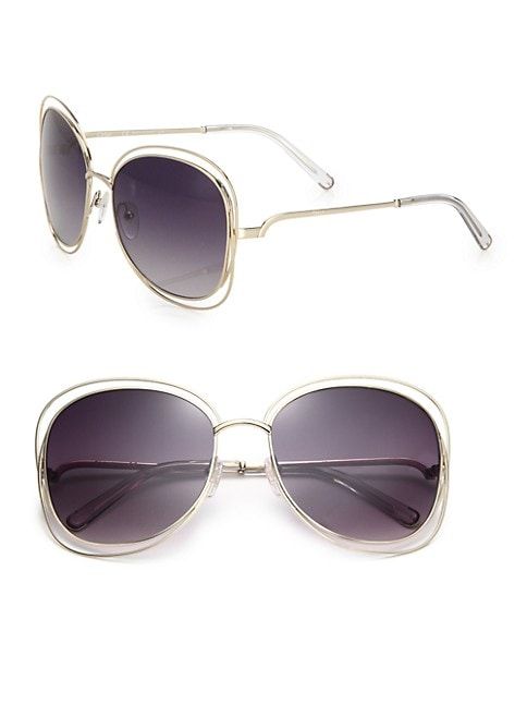 Carlina 60MM Butterfly Metal Sunglasses | Saks Fifth Avenue