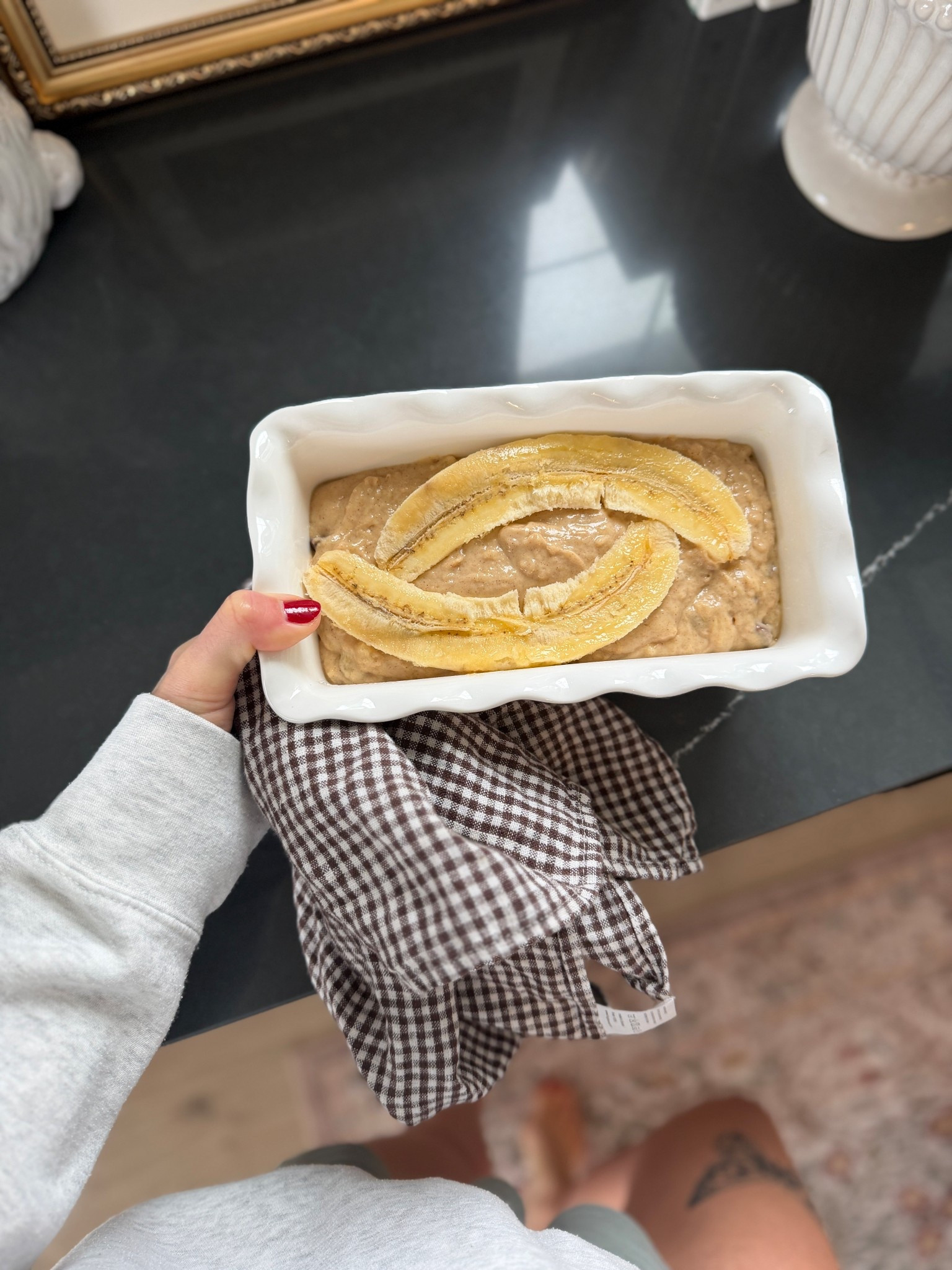Banana bread in the cutest ribbon loaf pan  

#LTKHome
