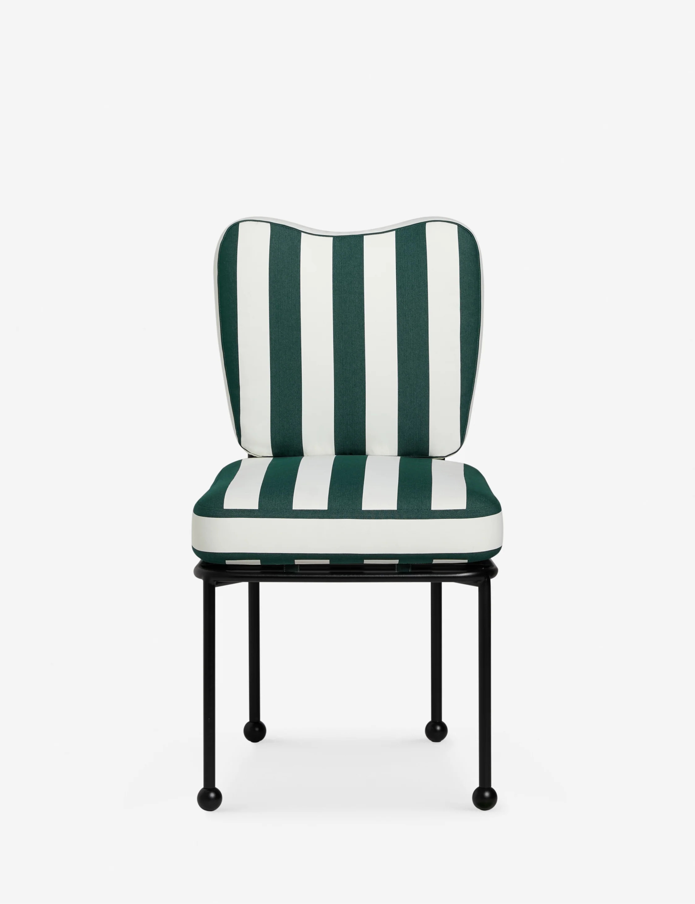 Lanata Outdoor Dining Chair, Green Stripe | Lulu and Georgia 