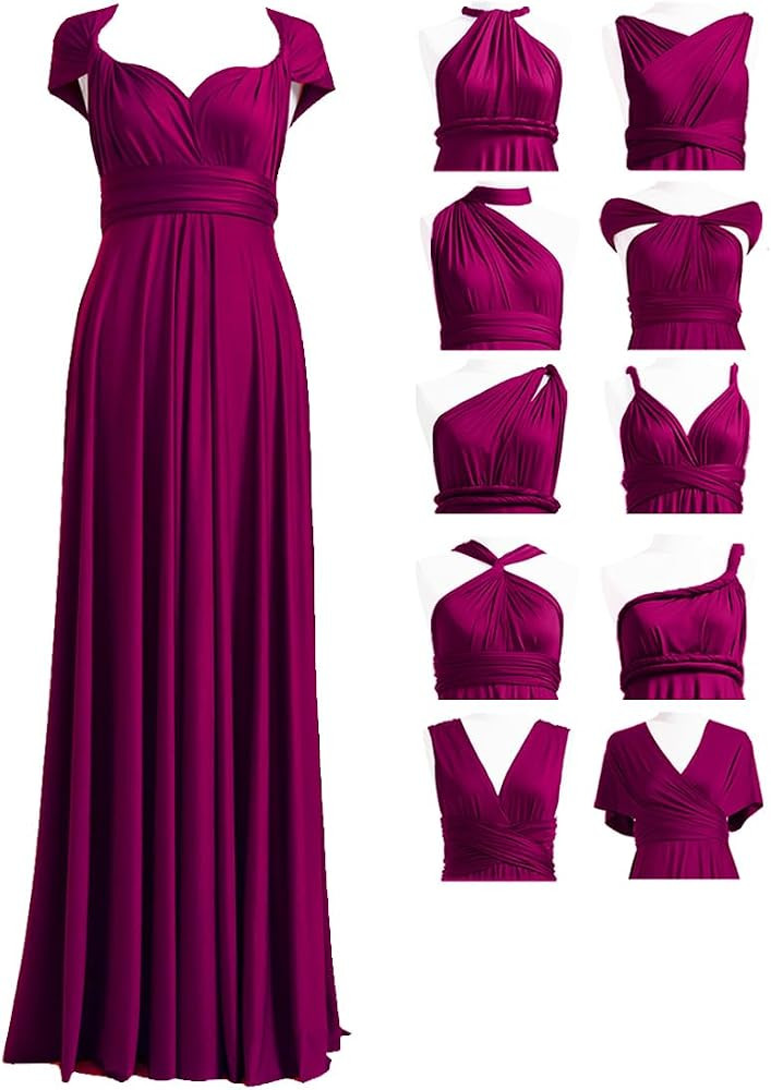 72styles Maxi Infinity Dress for Bridesmaids, Convertible Multi-Way Wrap | Amazon (US)
