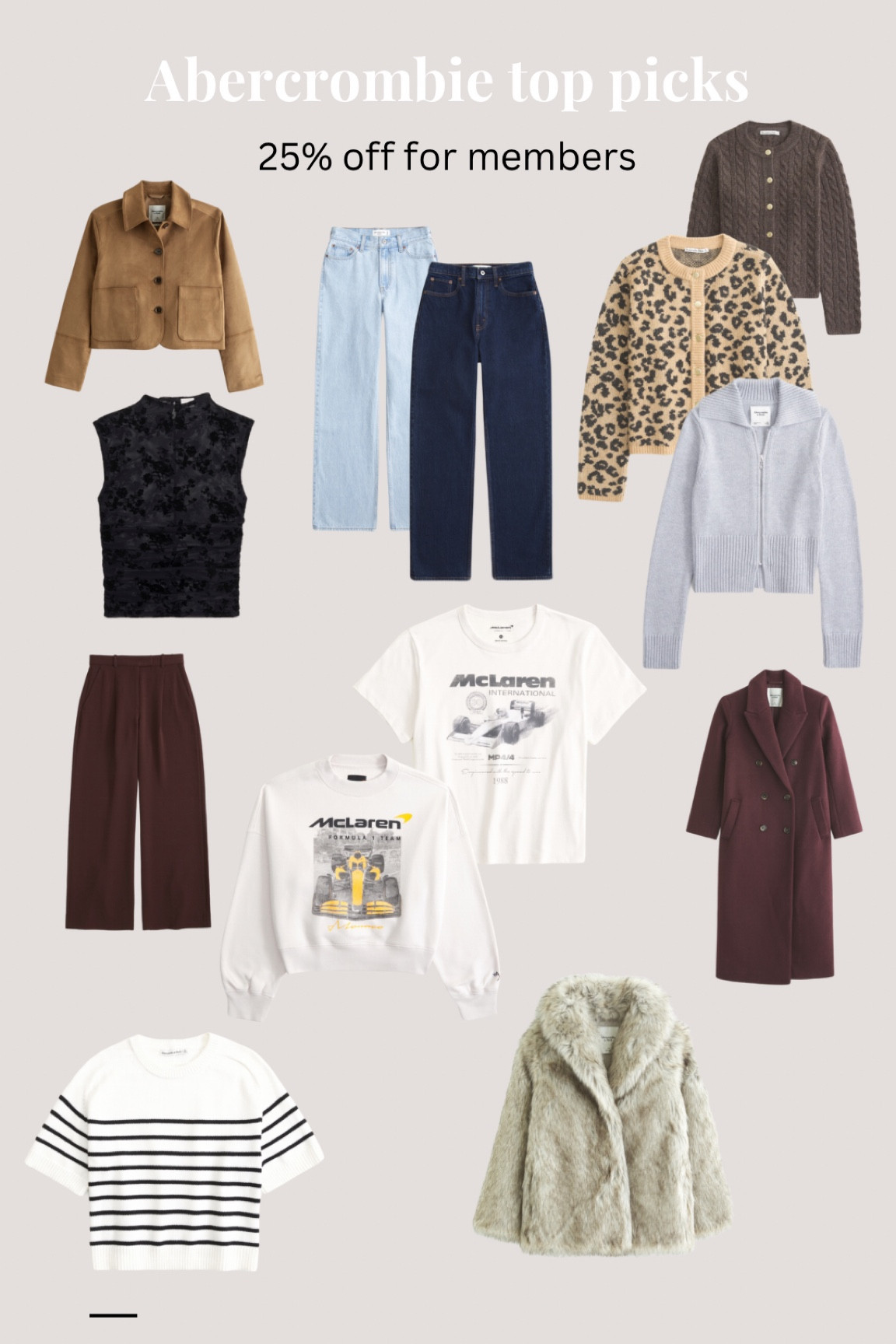 My top picks from Abercrombie’s Black Friday sale. 25% off for members!!! 

#LTKwinter #LTKCyberWeek #LTKsale