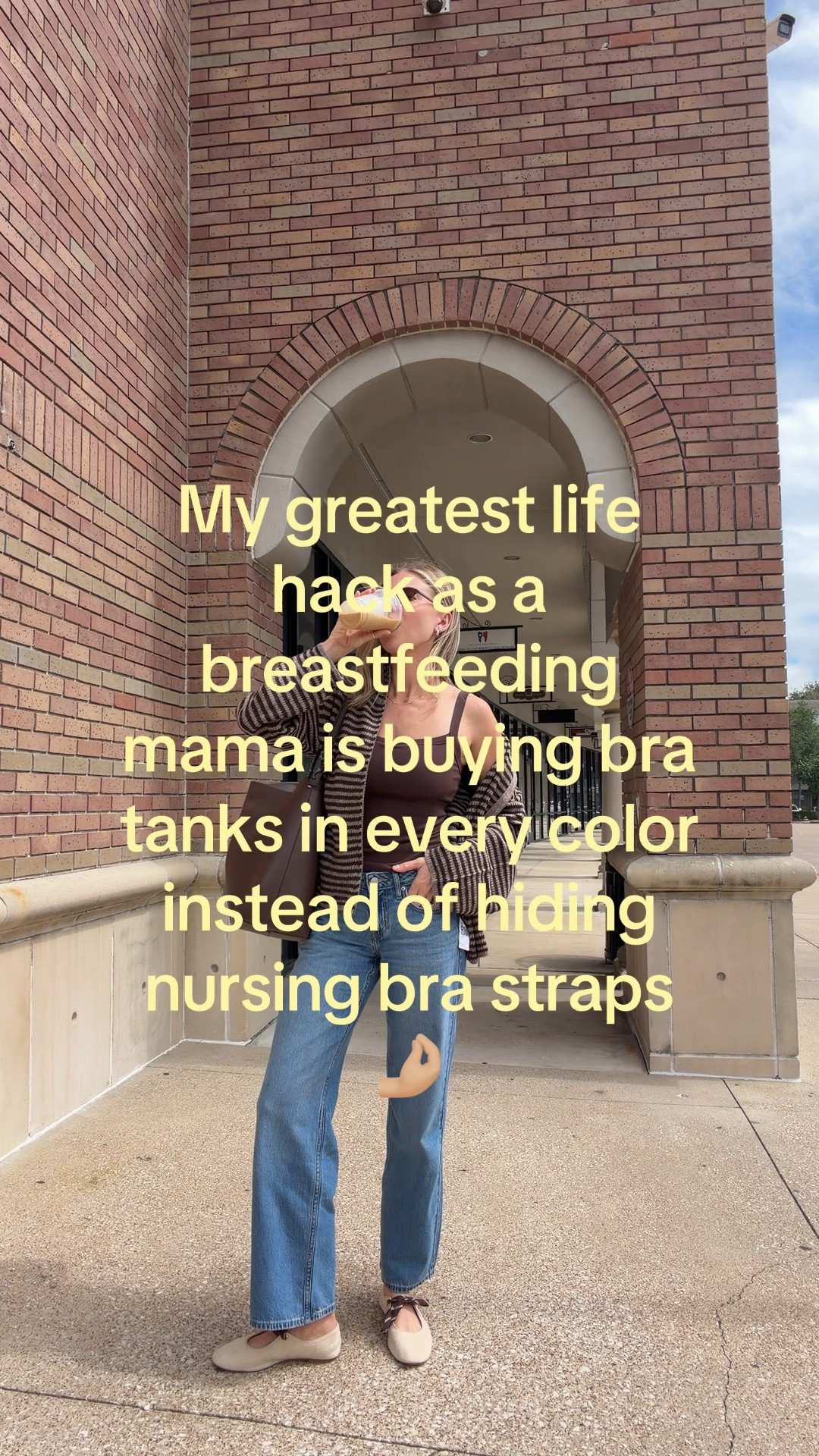 Obsessed with these bra tanks!! Size S in tank, S in jacket and 26 in jeans!!