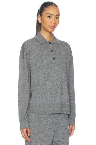 ANINE BING Lee Polo Sweater in from Revolve.com | Revolve Clothing (Global)