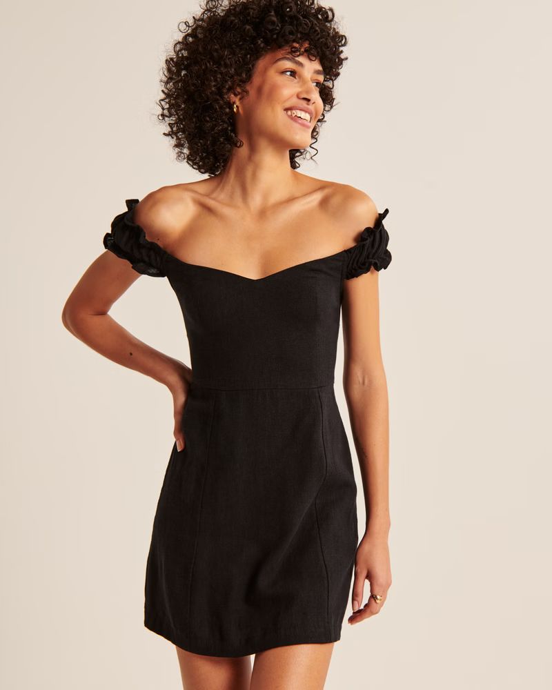 Women's Off-The-Shoulder Corset Mini Dress | Women's New Arrivals | Abercrombie.com | Abercrombie & Fitch (US)