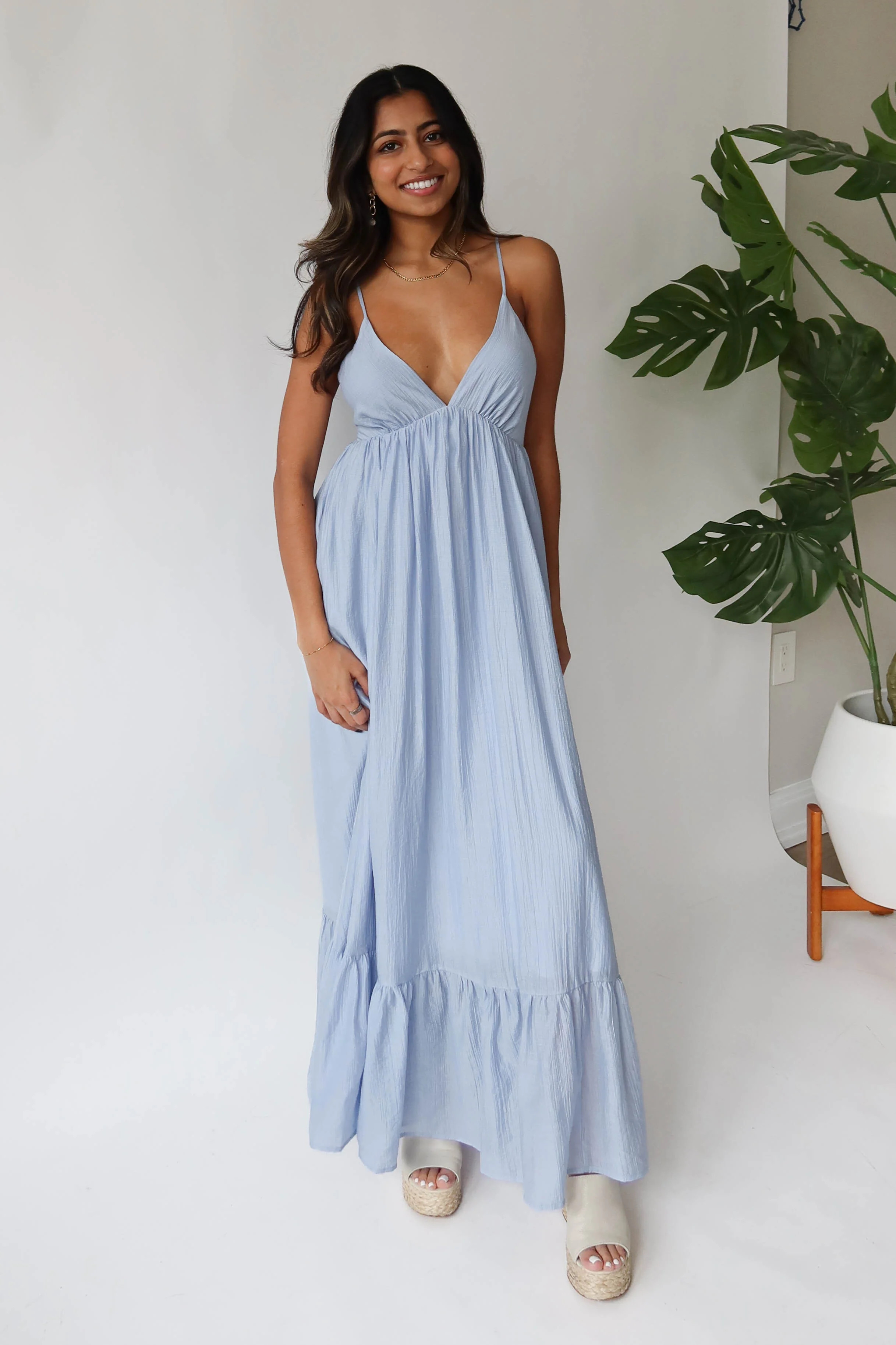 Shine Bright Maxi Dress in Light Blue | Grey Bandit