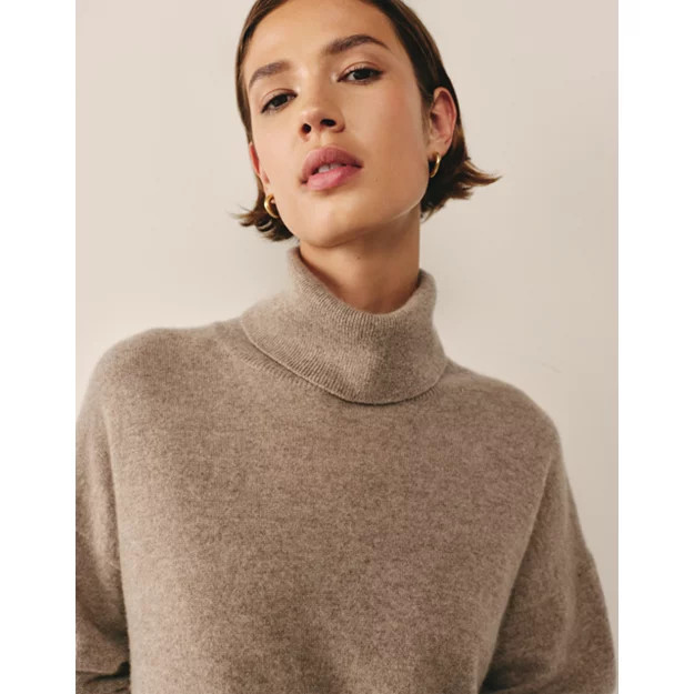 Cashmere Roll Neck Jumper | The White Company UK & ROW