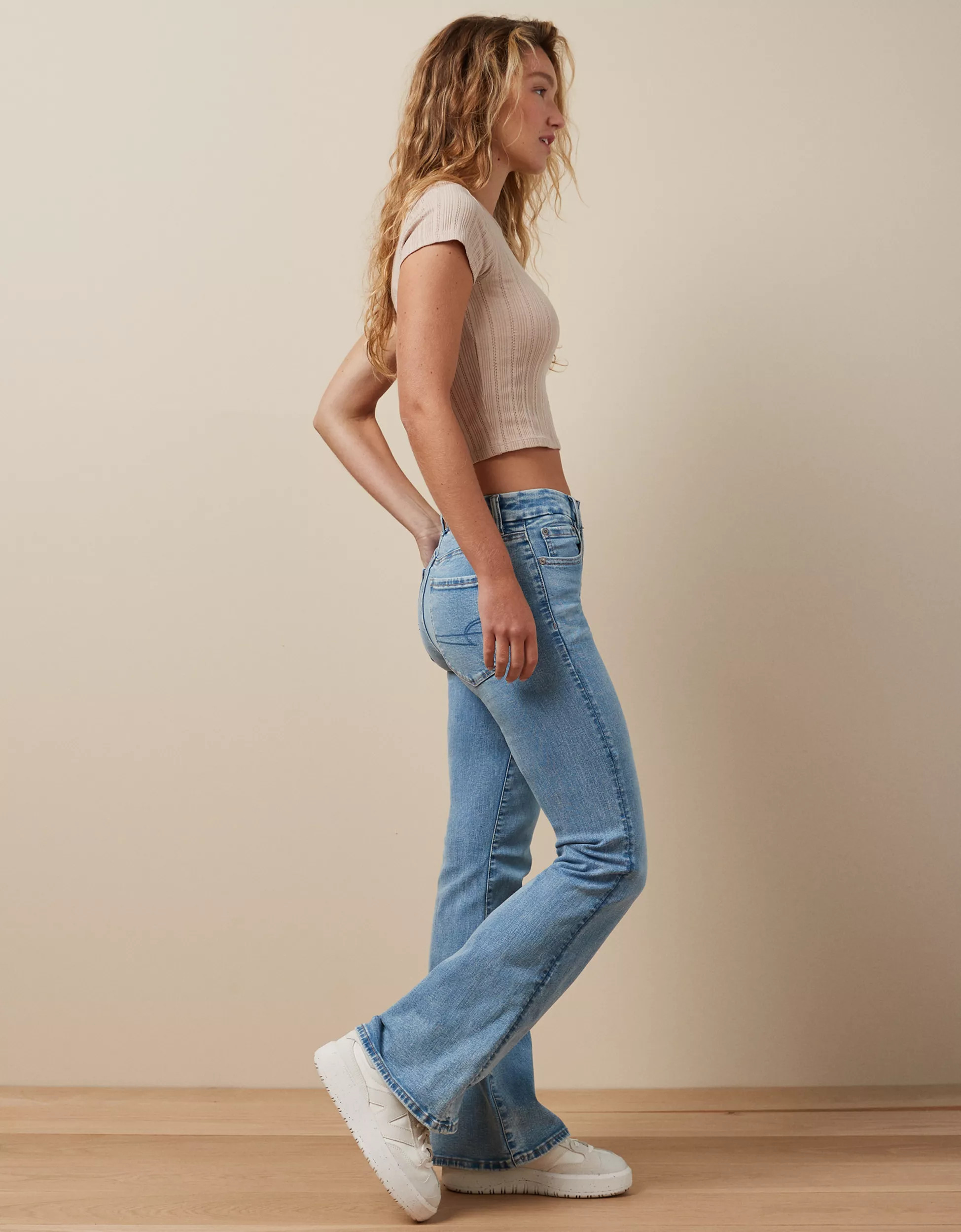 AE Luxe Super High-Waisted Flare Jean | American Eagle Outfitters (US & CA)