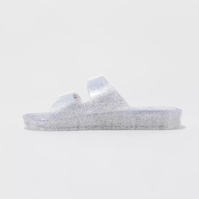 Girls' Susan Glitter Jelly Slide Sandals - Cat & Jack™ | Target