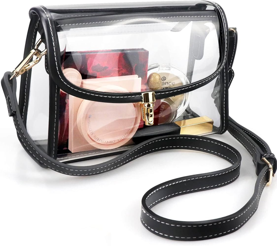 COROMAY Clear Bag for Stadium Events, Clear Purse for Women Stadium, Clear Crossbody Bag with Comfortable Guitar Strap | Amazon (US)