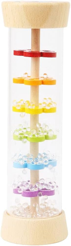 Wooden Rainbow Rainmaker Toy by Small Foot – Rhythm Instrument and Rattle for Babies Helps Hand... | Amazon (US)
