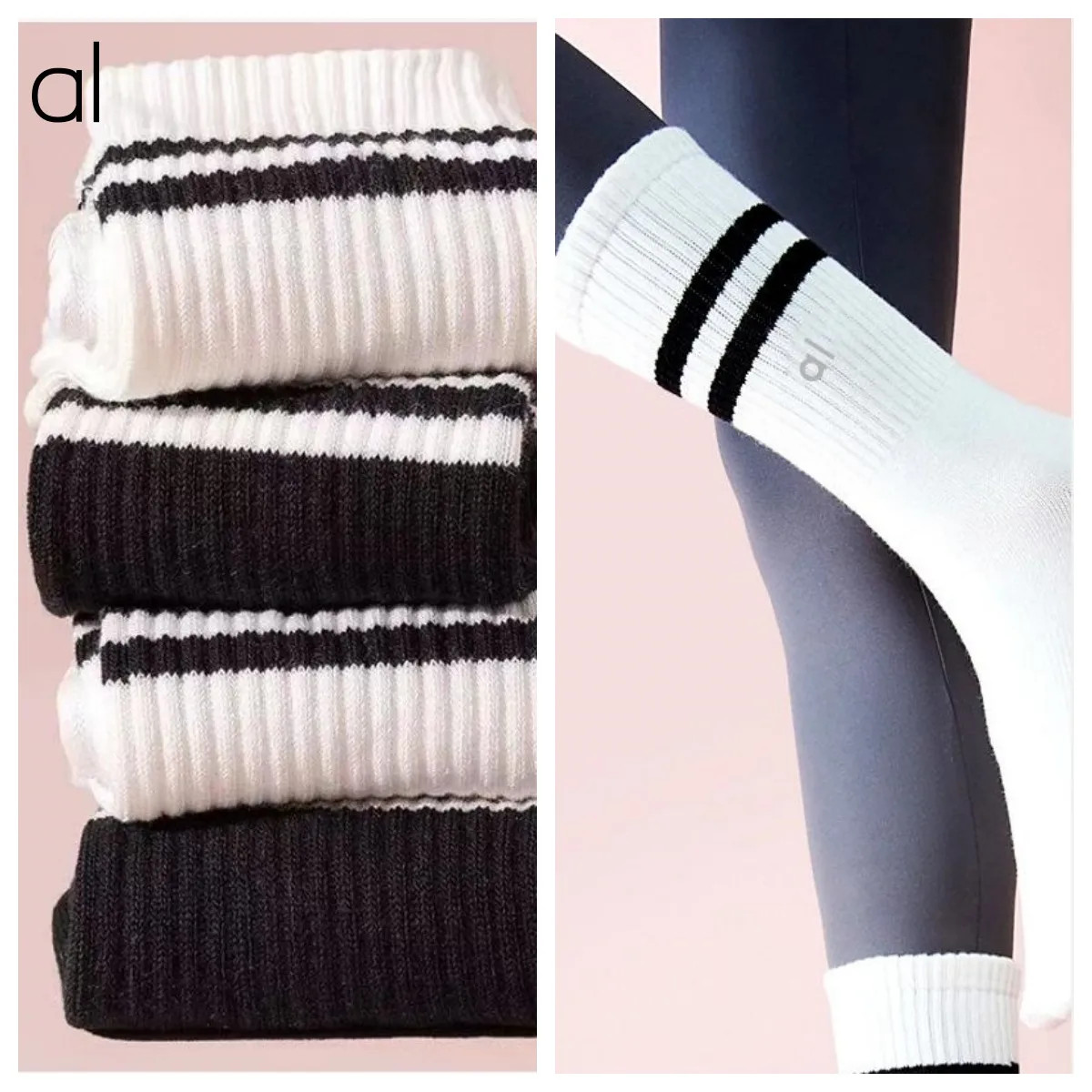 AL-115 Women Pilates Non-slip Yoga Socks Women's Indoor Fitness Dance Middle Tube Yoga Socks Spor... | DHGate