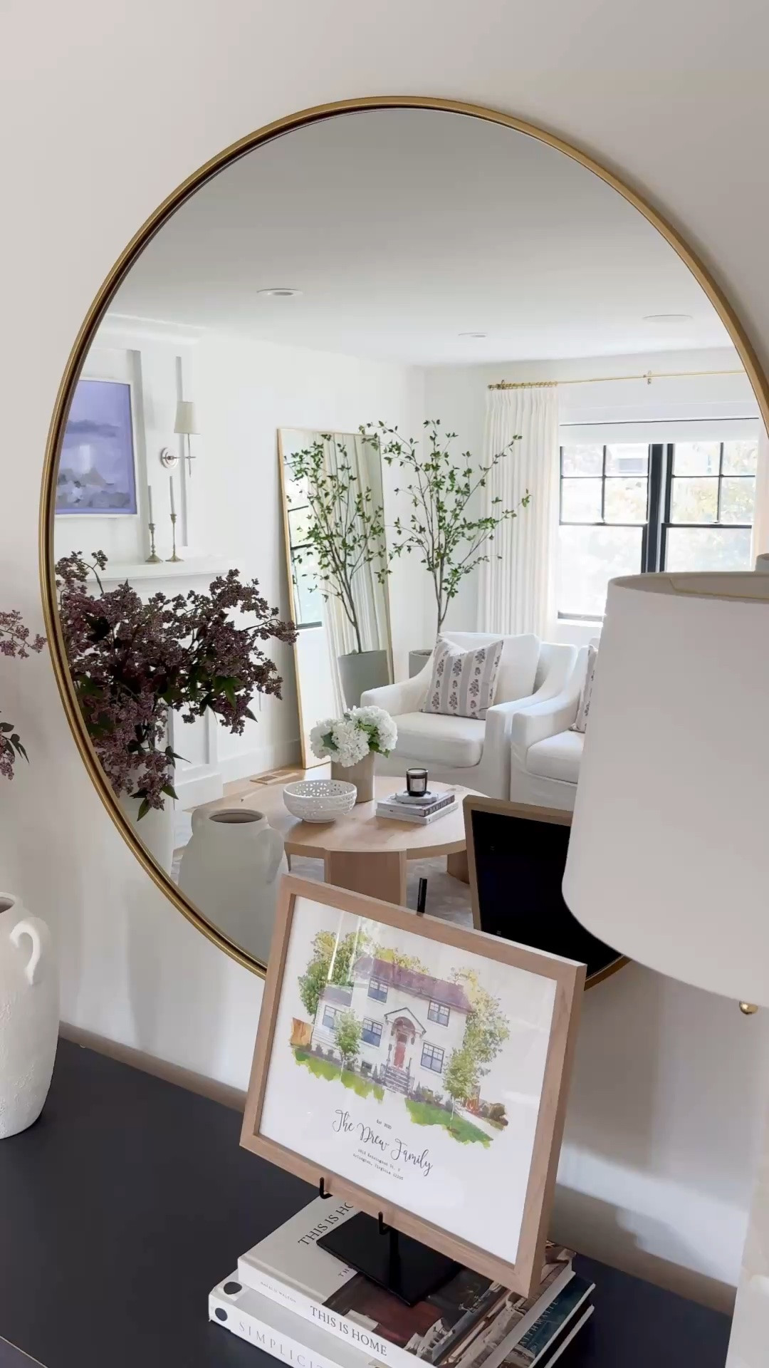 If you love a timeless neutral living room with a layered, designer feel, these are the pieces I always recommend. White slipcovered furniture, a durable neutral rug, block print pillows, warm wood tones, and natural textures create a cozy family room that's both beautiful and functional. I also love incorporating brass mirrors to reflect light and make the space feel larger, while an alabaster lamp adds the softest ambient glow. Linking all of my favorite family room finds to help you create a warm, collected home that never goes out of style.

#LTKSaleAlert #LTKHome #LTKOver40