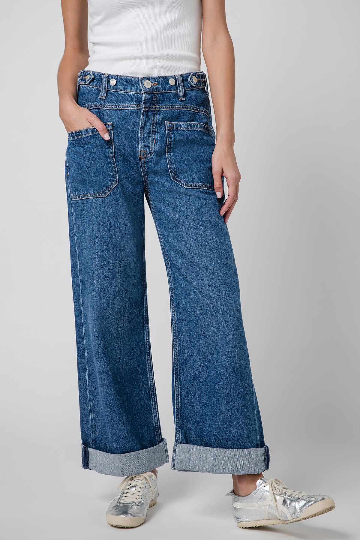 Free People Palmer Cuffed Jean | Social Threads