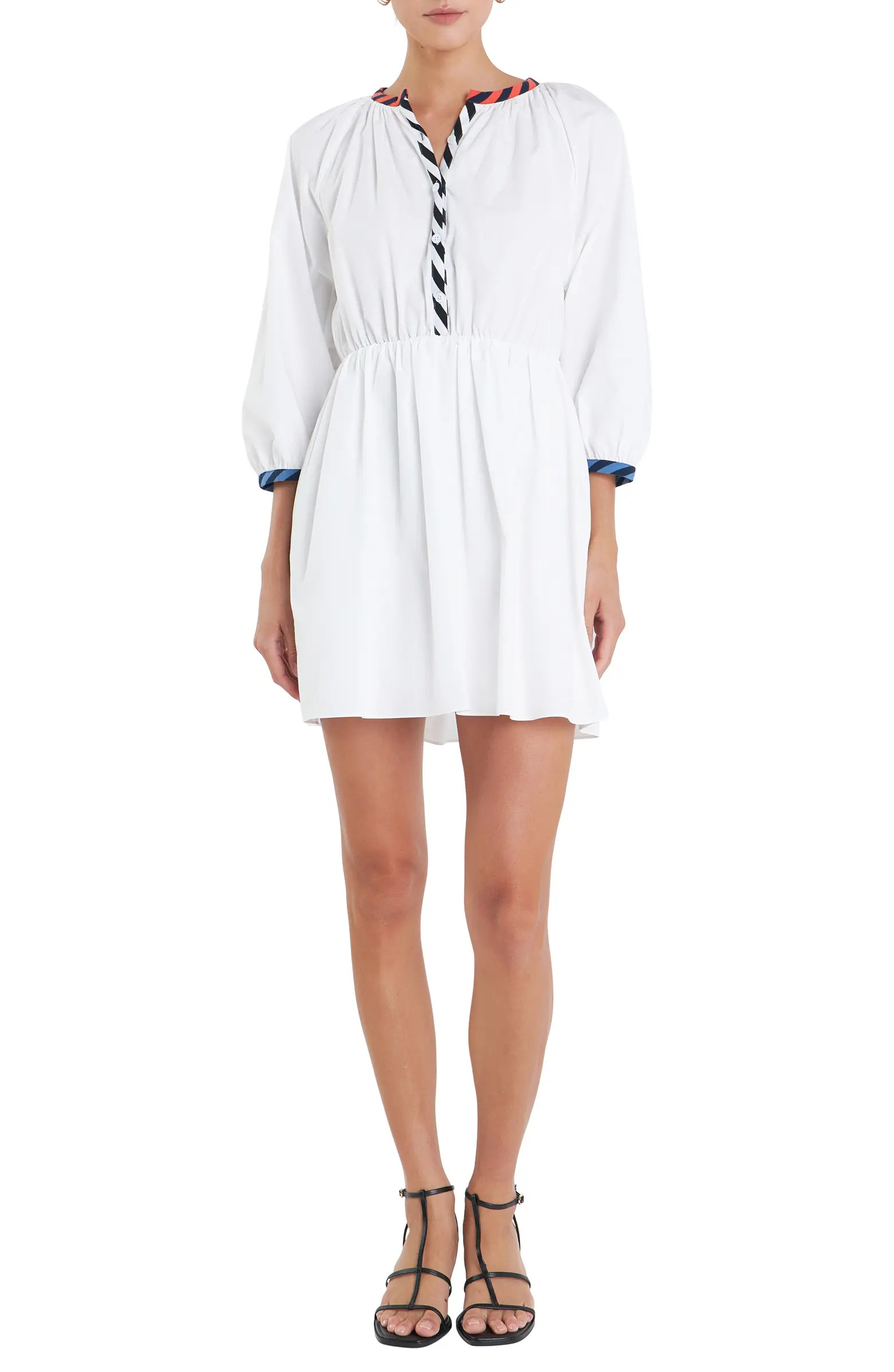 Stripe Poplin Minidress | Nordstrom
