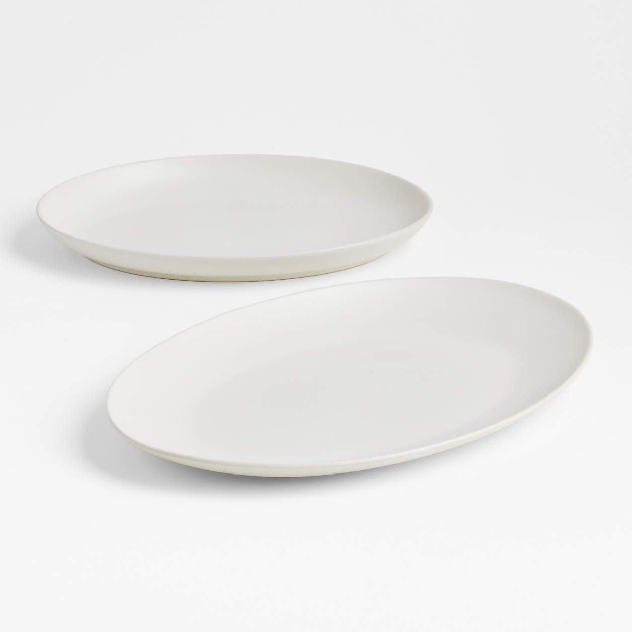 Craft Linen Cream Large Oval Serving Platter + Reviews | Crate & Barrel | Crate & Barrel