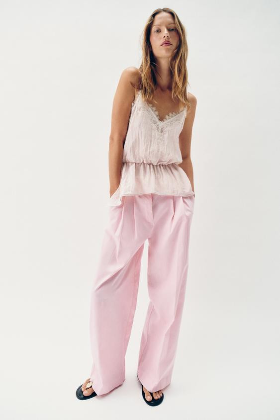 LACE CAMISOLE TOP | Zara US