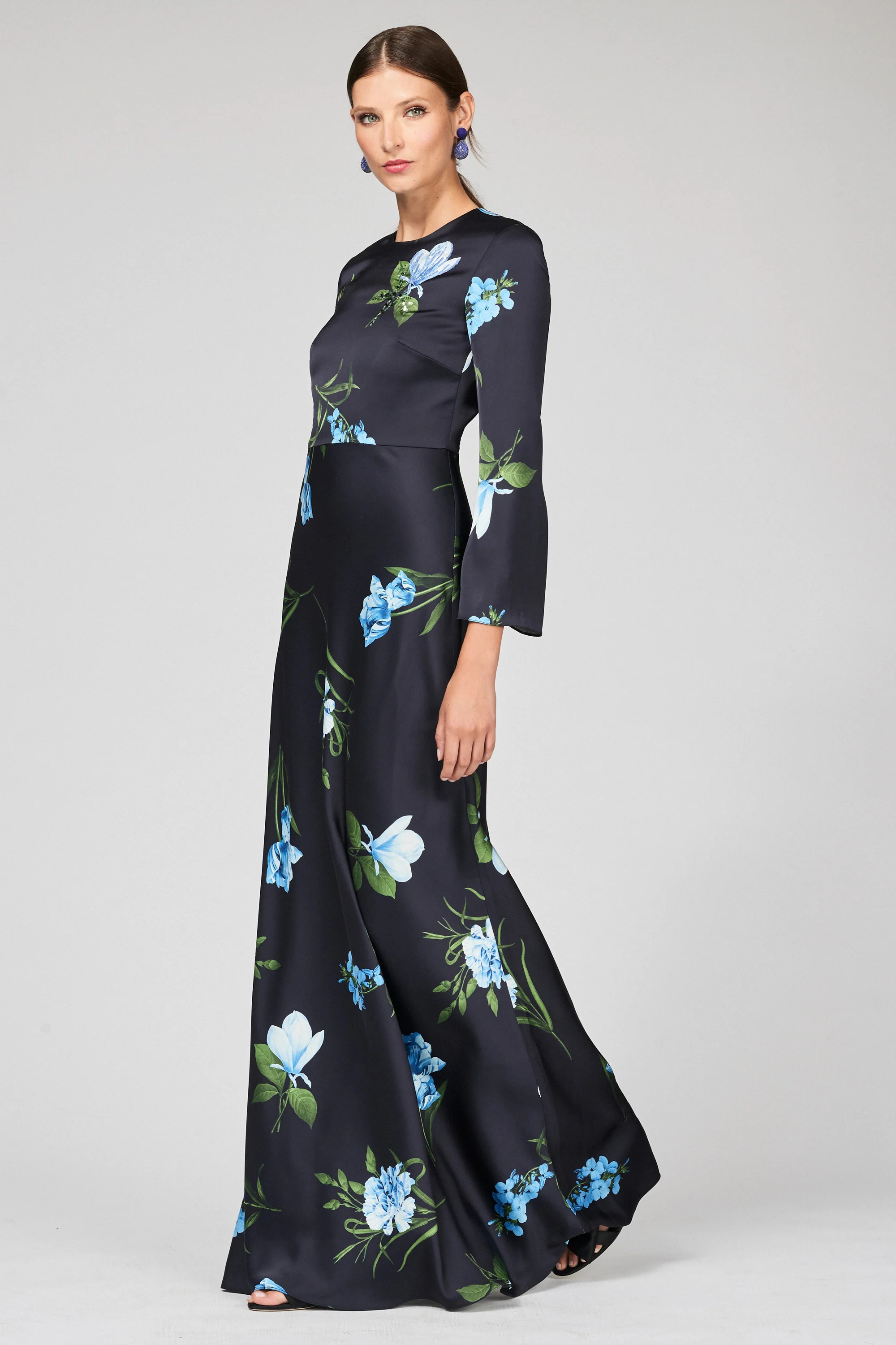 EMBELLISHED ALEX GOWN - NIGHT SKY BLUE OCULATA | Sachin and Babi