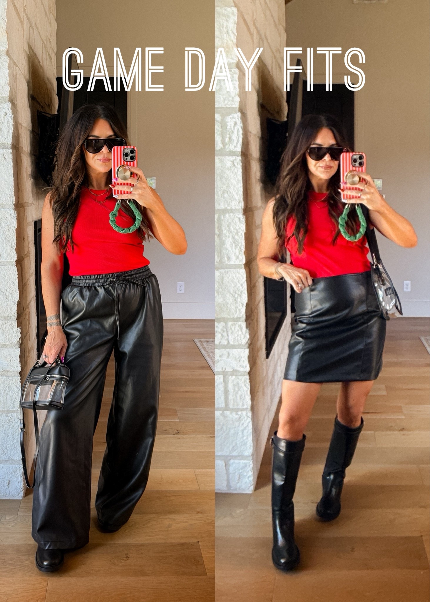 Tank large
Leather pants and skirt: large
(Use code/ BWC35)

#LTKootd #LTKU #LTKSaleAlert
