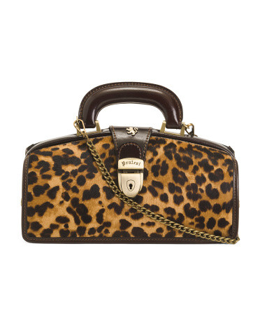 Made In Italy Leather Doctor Bag With Padded Handle | TJ Maxx