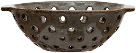 Creative Co-Op Stoneware Berry Bowl, Reactive Glaze, Brown (Each One Will Vary) | Amazon (US)