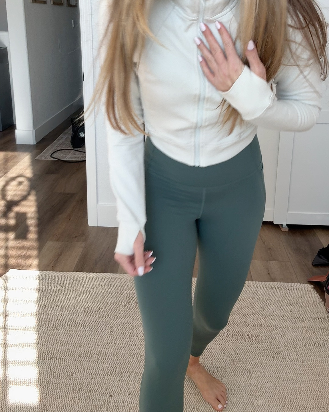 Amazon workout outfit of the day
Lululemon look for less workout finds
Sports bra size small 
Legging size small 
Workout jacket size small 
Linking all my at home work workout equipment from Amazon 
The workouts that I do are free on YouTube I have them saved to an Instagram highlight

#LTKFitness #LTKActive #LTKWatchNow