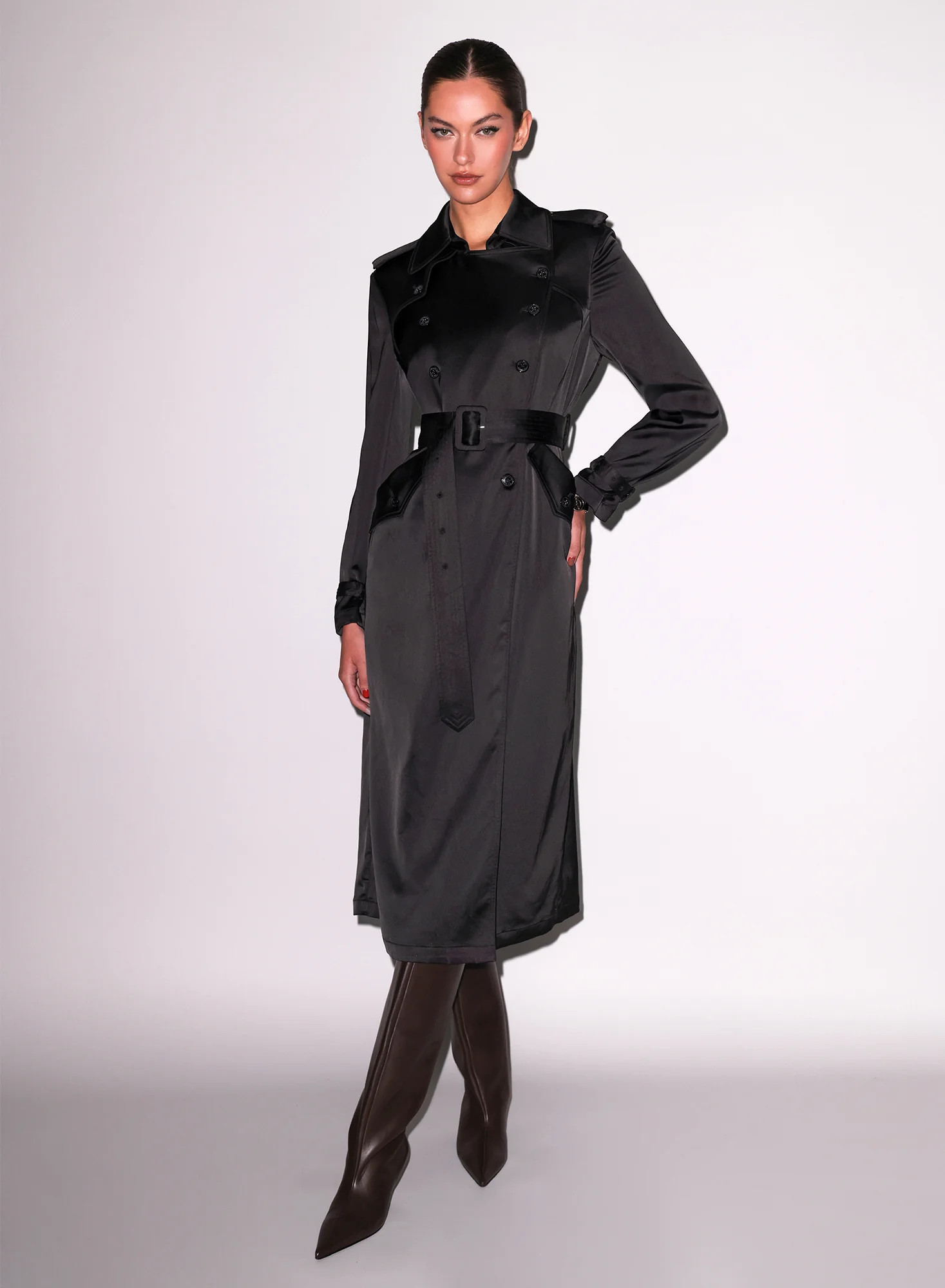 Black Luxe Trench Coat | Fleur du Mal | Fleur du Mal