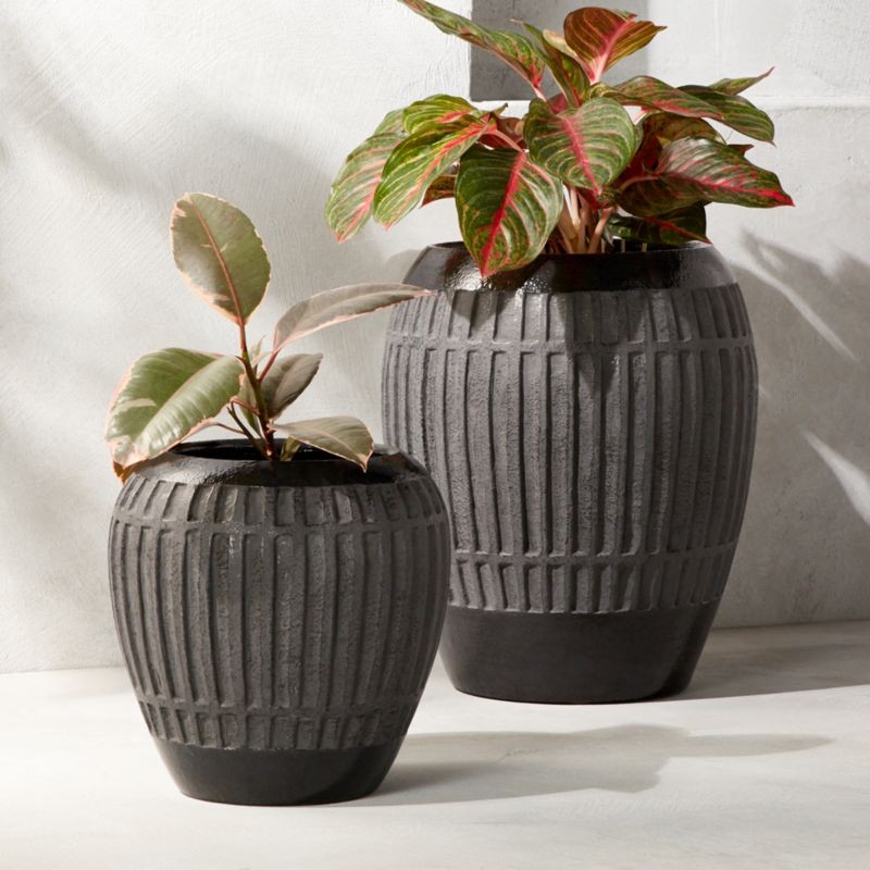Ameer Black Planters | CB2 | CB2