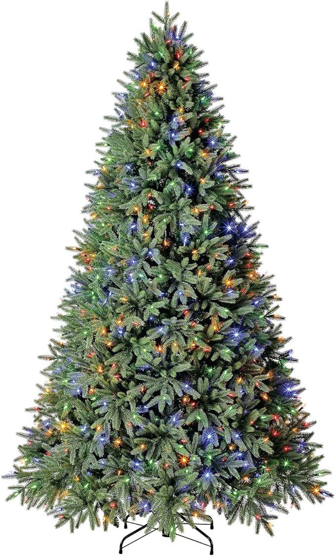 Evergreen Classics 7.5 ft Pre-Lit Frasier Fir Quick Set Artificial Christmas Tree, Remote-Control... | Amazon (US)