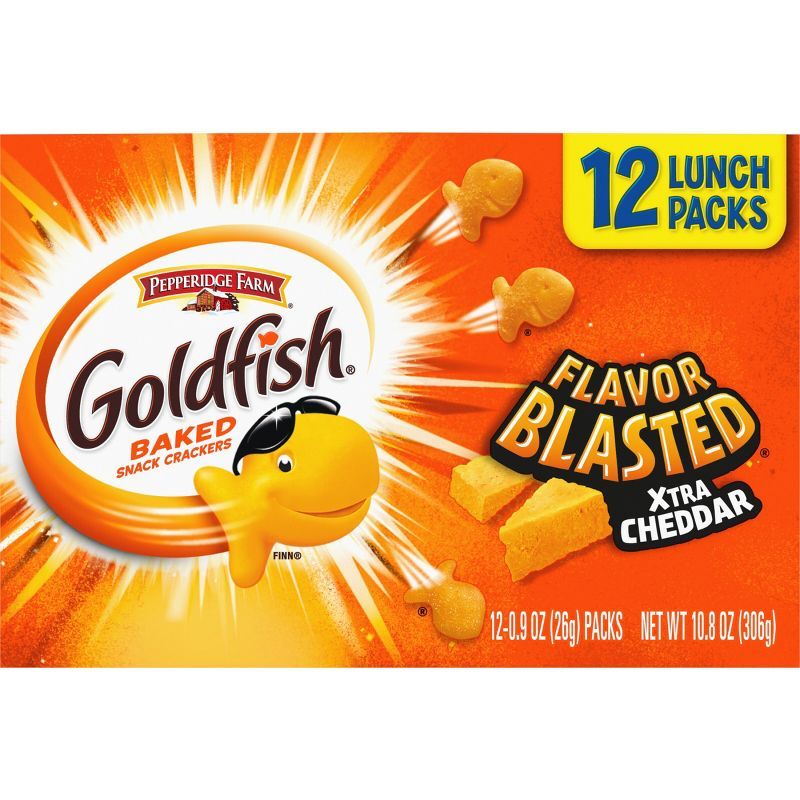 Pepperidge Farm Goldfish Flavor Blasted Extra Cheddar - 10.8oz/12ct | Target