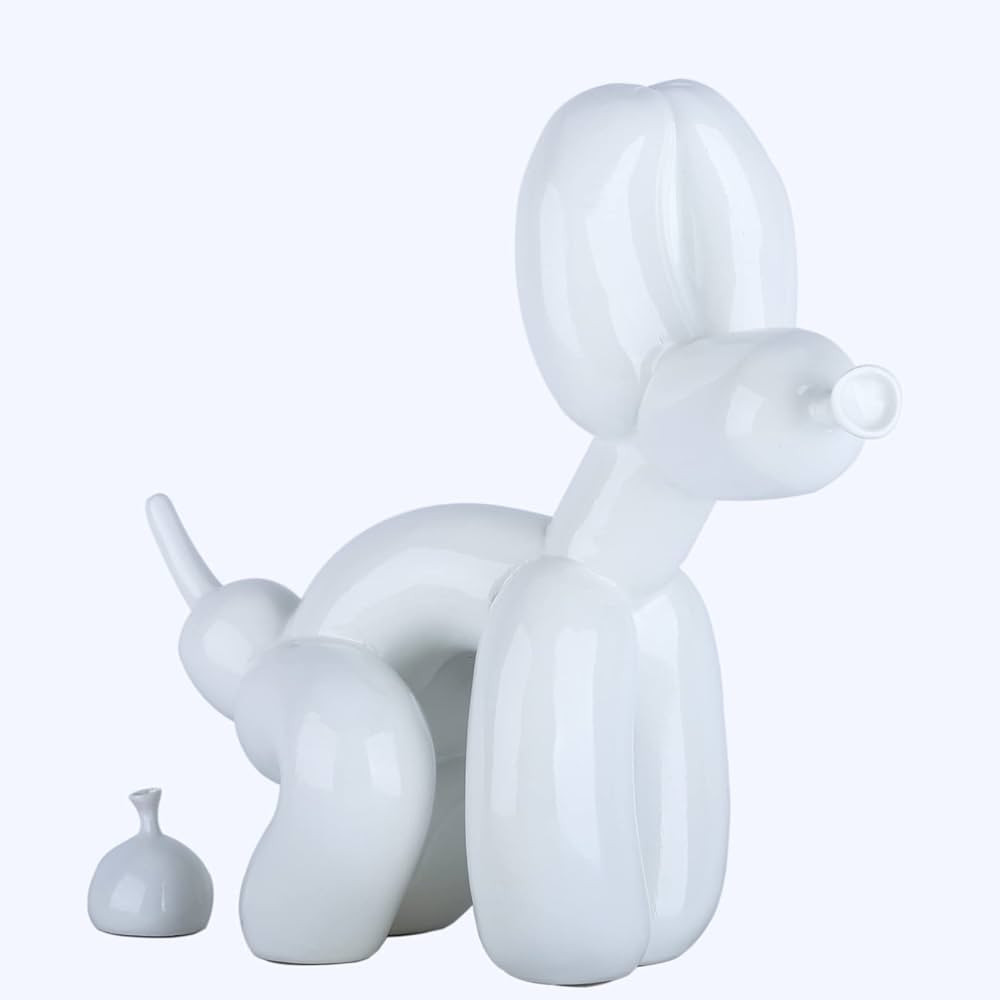 Squat Balloon Dog Sculpture Trendy Bedroom Living Room Home Decor Funky Animal Statues for Modern... | Amazon (US)
