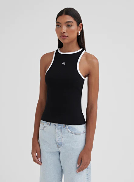 Black 4th Branded Racer Vest Top - Everyday | 4th & Reckless