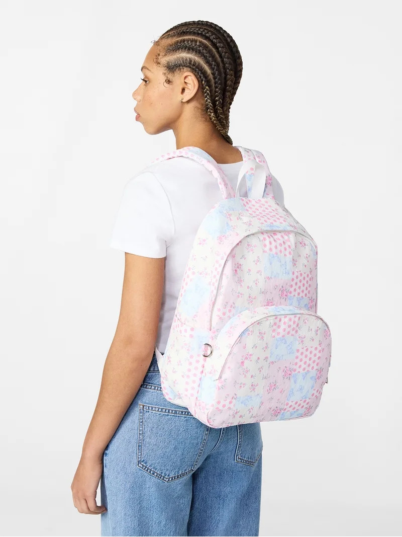 No Boundaries Women's 17" Dome Backpack, Pastel Patchwork | Walmart (US)