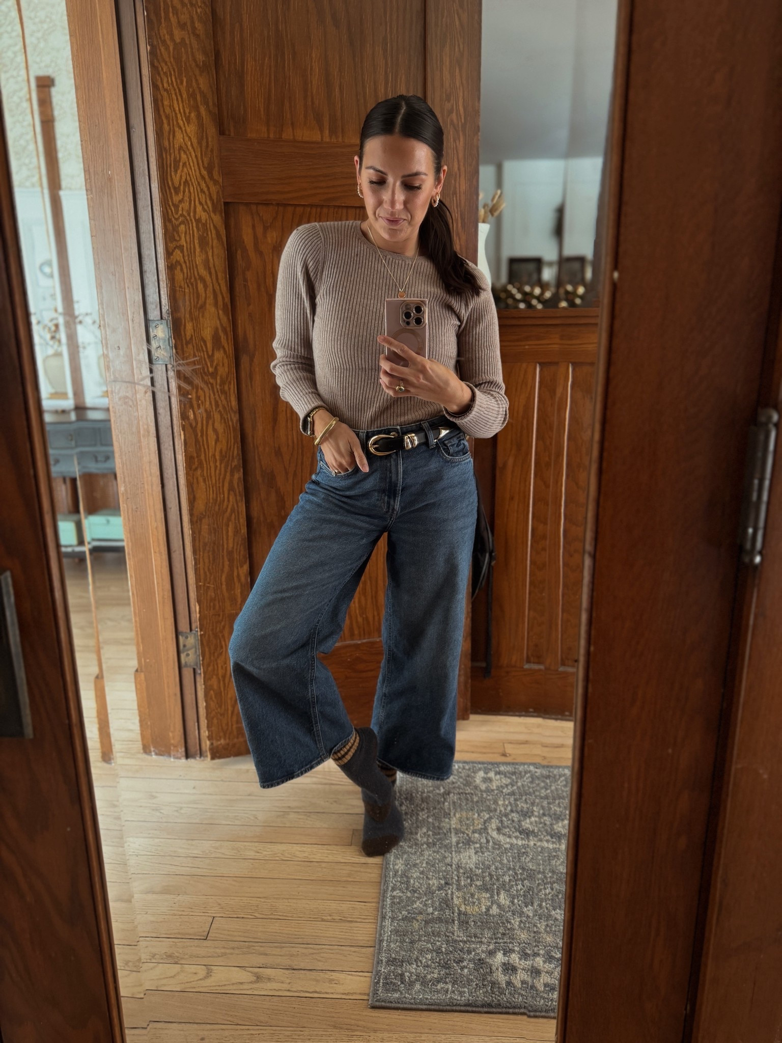 A basic lightweight knit sweater is everything I need this season! Paired with my go to cropped jeans and wool socks! 

#LTKdayinmylife #LTKHome #LTKootd