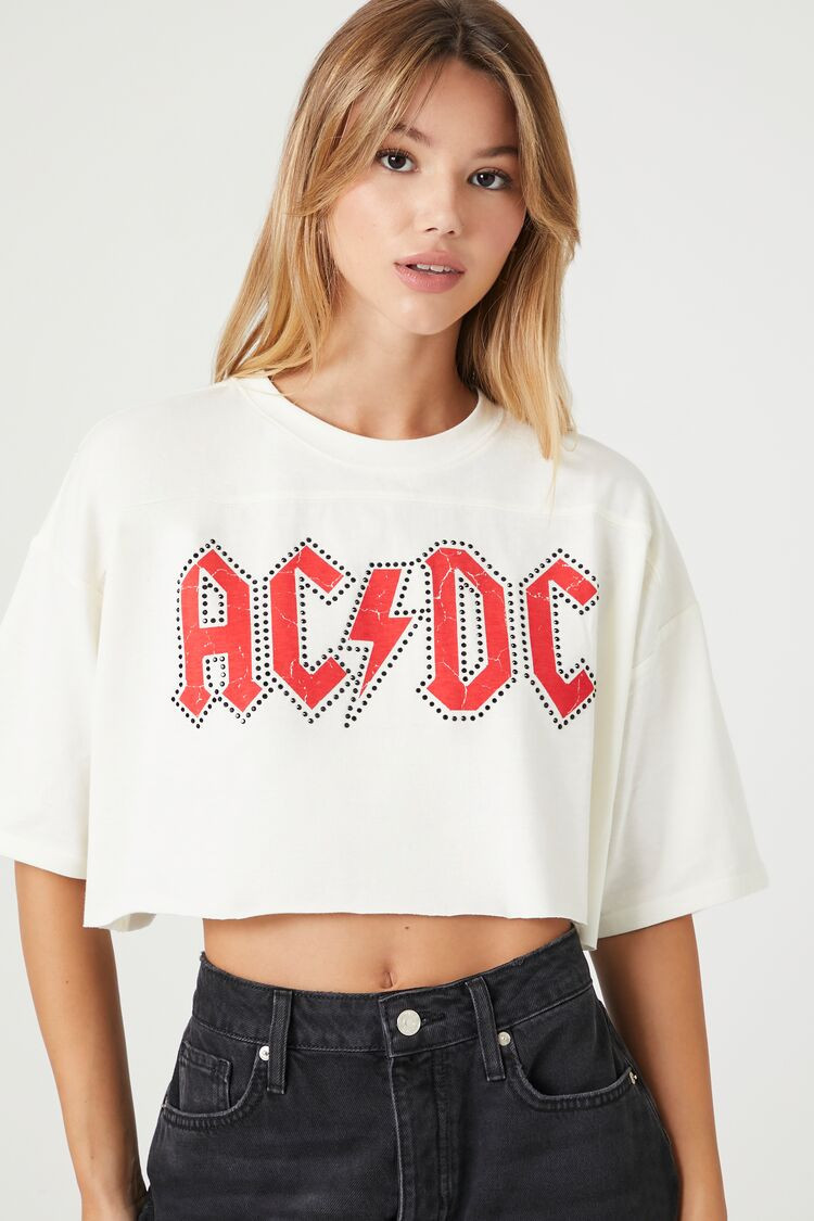 ACDC Cropped Graphic Tee | Forever 21 | Forever 21 (US)
