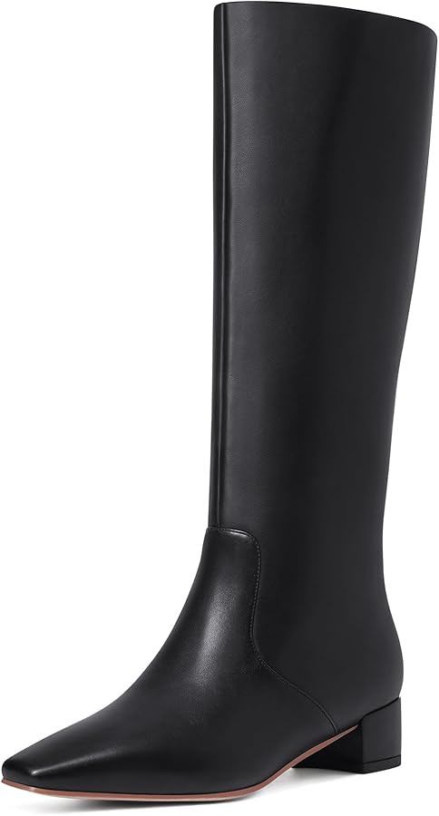 MUCCCUTE Knee High Boots for Women Tall Boots Kitten Heel Pointed Toe Slip On Comfort Fall Long B... | Amazon (US)