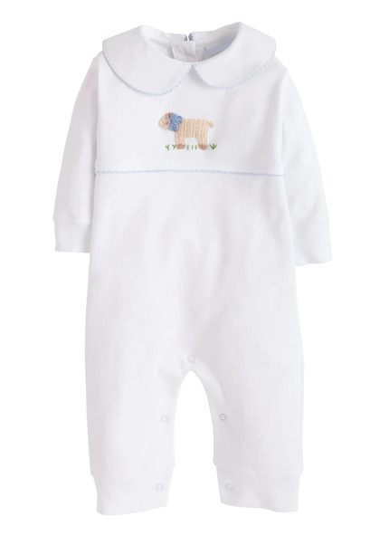 Click for more info about Boy Sheep Crochet Playsuit